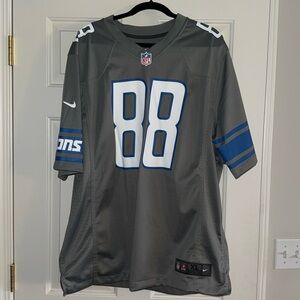 Authentic Detroit Lions Nike T.J. Hockensen #88 Jersey